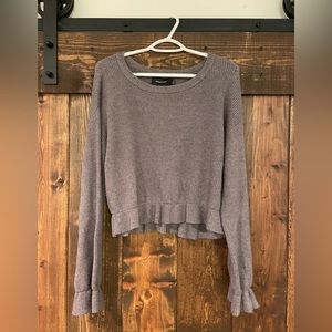 South Moon Under, large, grey, cropped sweater